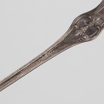 Cutlery, silver, various models, including with mark of Gustaf Israel Lyberg, Eksjö 1831 (20 pcs).