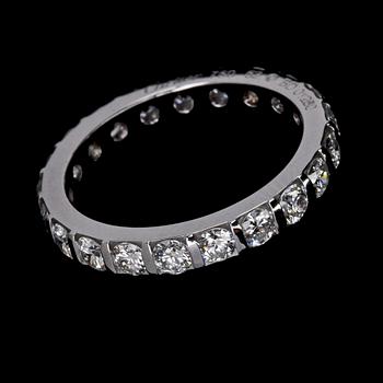 1065. RING, Cartier, eternityring, brilliant cut diamonds, tot. app. 2.10 cts.