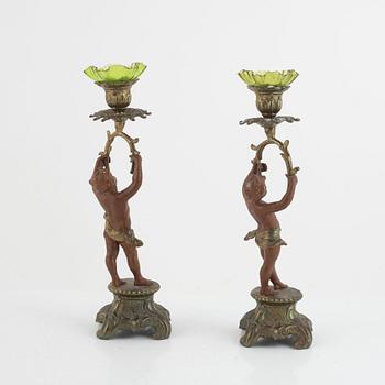 Candlesticks, a pair, first half of the 20th century.