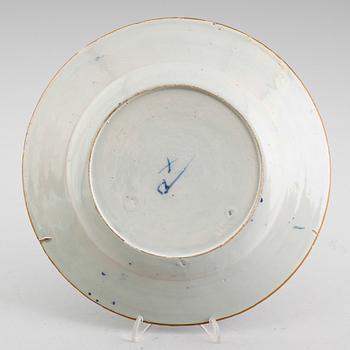 TALLRIK, fajans, 1800-/1900-tal.