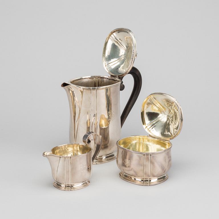 A BORGILA SILVER COFFEE SERVICE 3 PCS 1936.