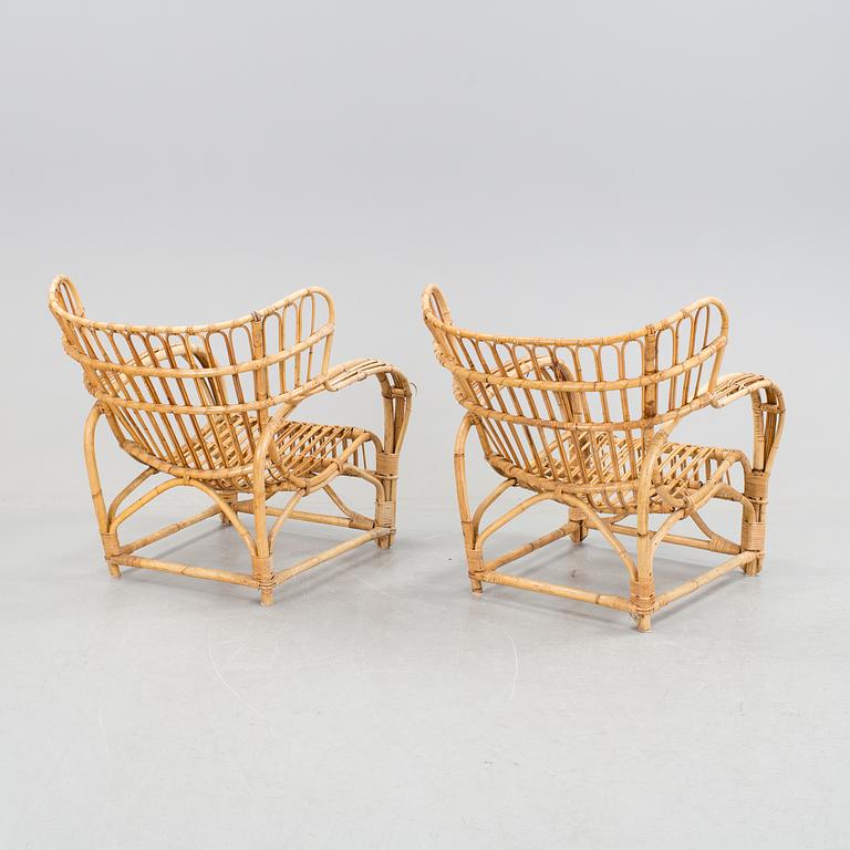 A pair of easy chairs, probably by Viggo Boesen, Denmark.