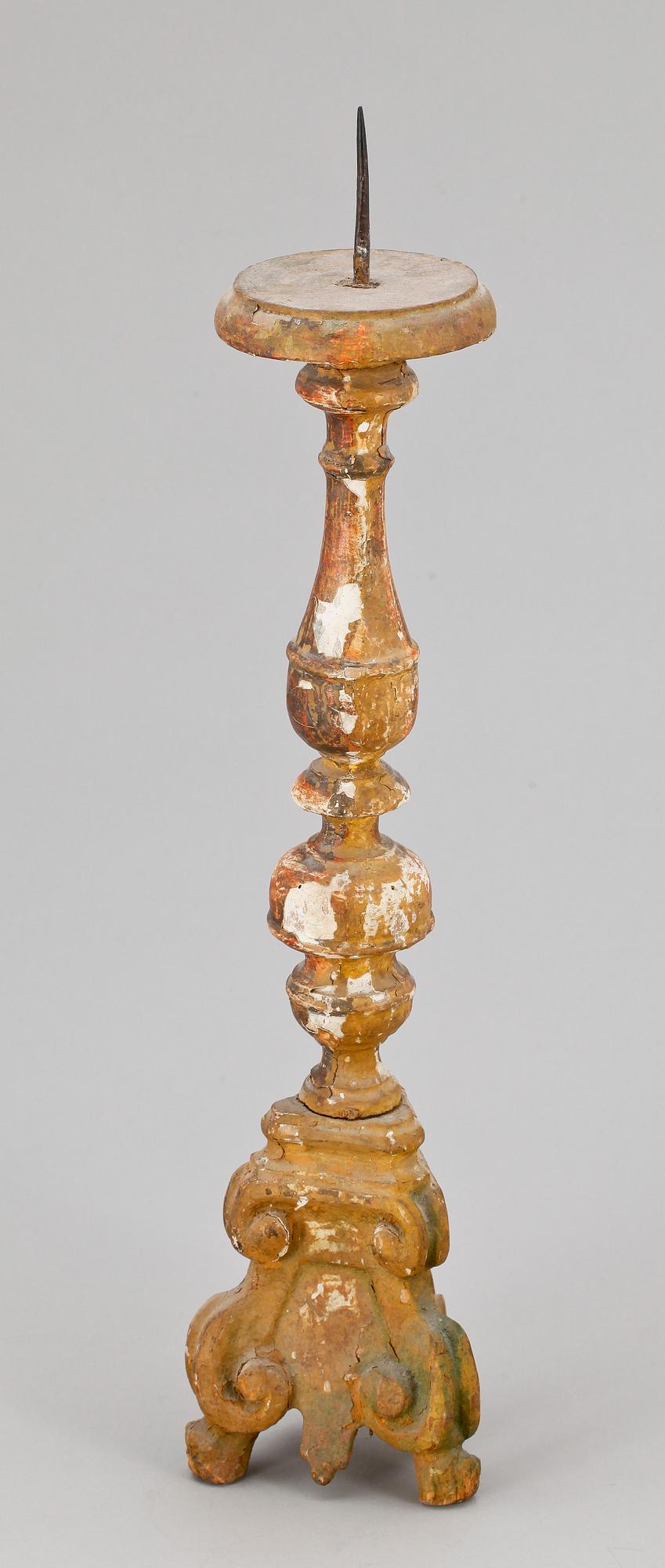 KYRKOLJUSTAKE, trä, barock, 1600/1700-tal.