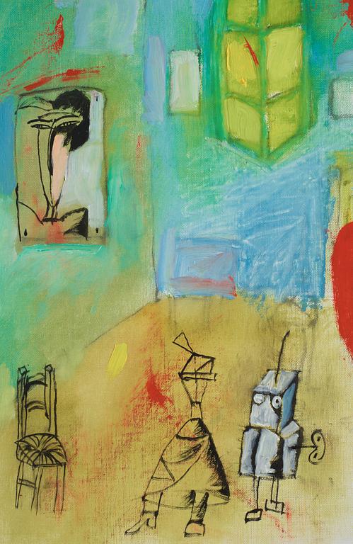 Madeleine Pyk, "AI och Picassofigur besök i Van Gogh rum Ares".