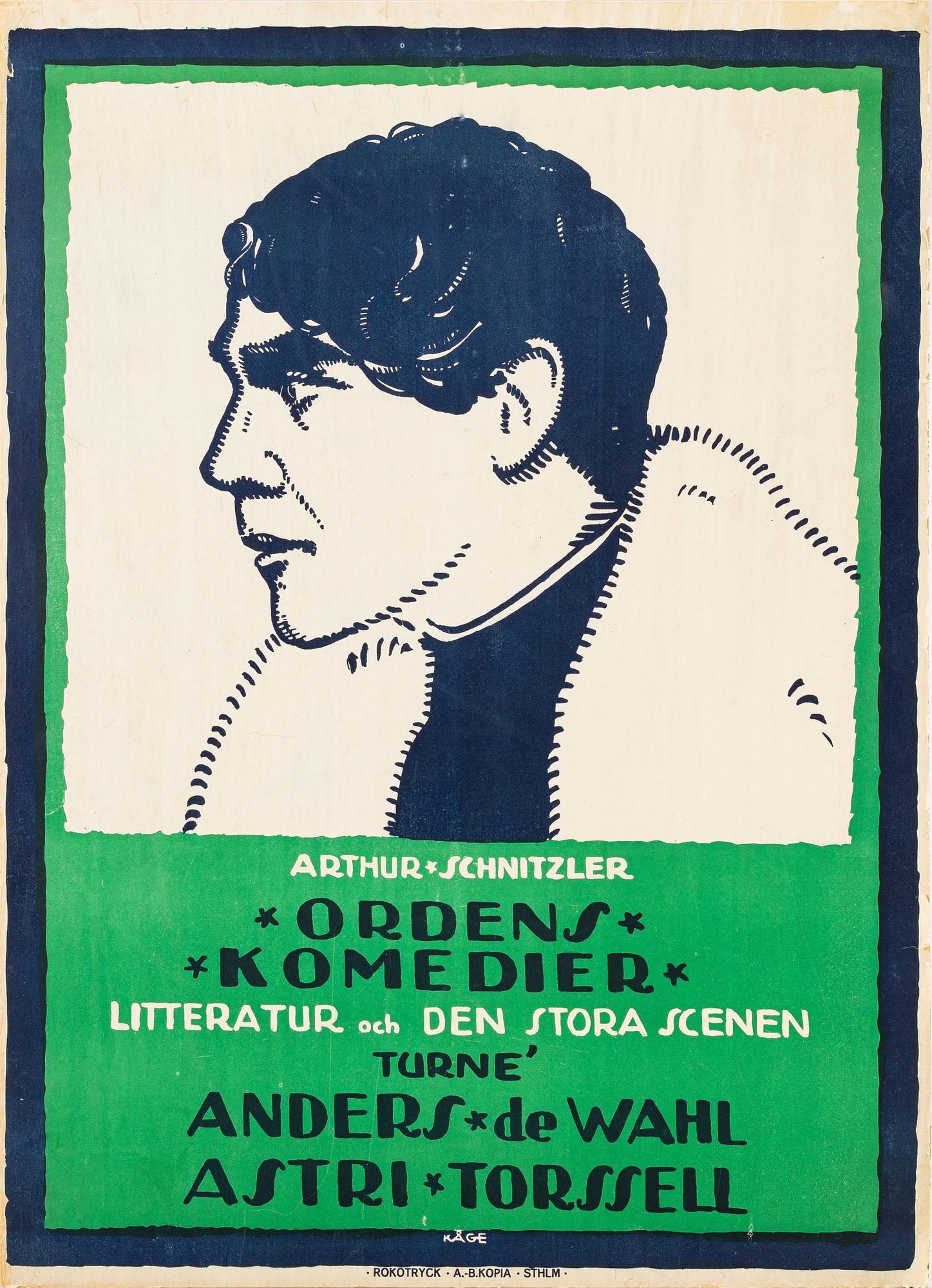 Wilhelm Kåge, 'Ordens Komedier'.