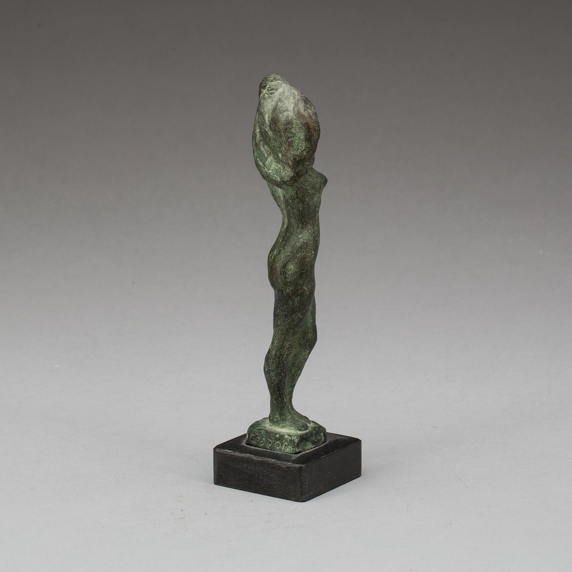 HELGE HÖGBOM, patinerad brons, signerad.