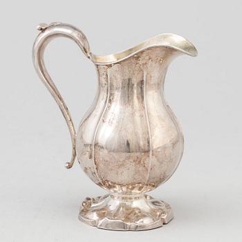 A Swedish SILVER CREAM JUG, 1857, Maker's mark Bror Erik Skogsborg, Eskistuna. Weight ca 135 g.