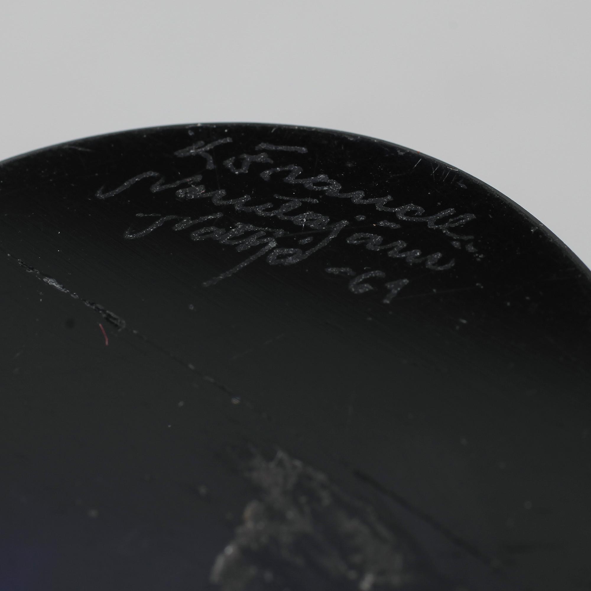 VAS, glas, Kaj Franck, Nuutajärvi Notsjö, signerad och daterad -61.