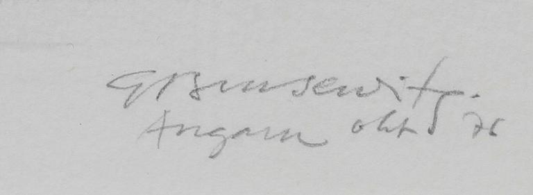 GUNNAR BRUSEWITZ, akvarell, sign o dat -76.