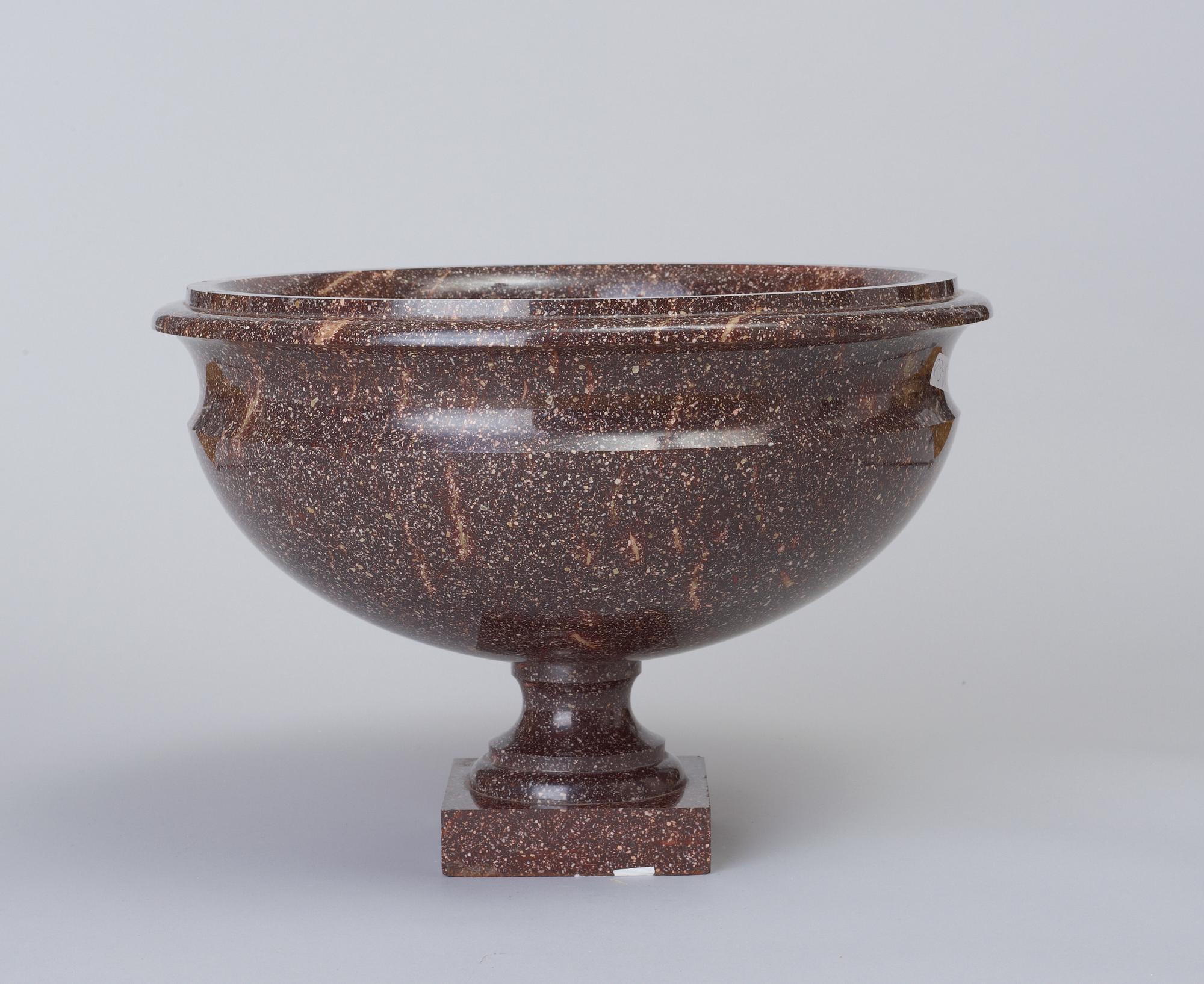 A Swedish first half 19th Century porphyry tazza.