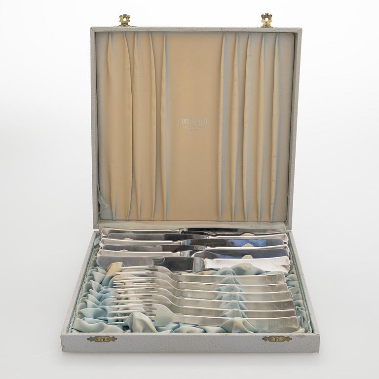 Bestick 12 st, silver, "Jousi", Kultakeskus, Tavastehus 1970-1972.