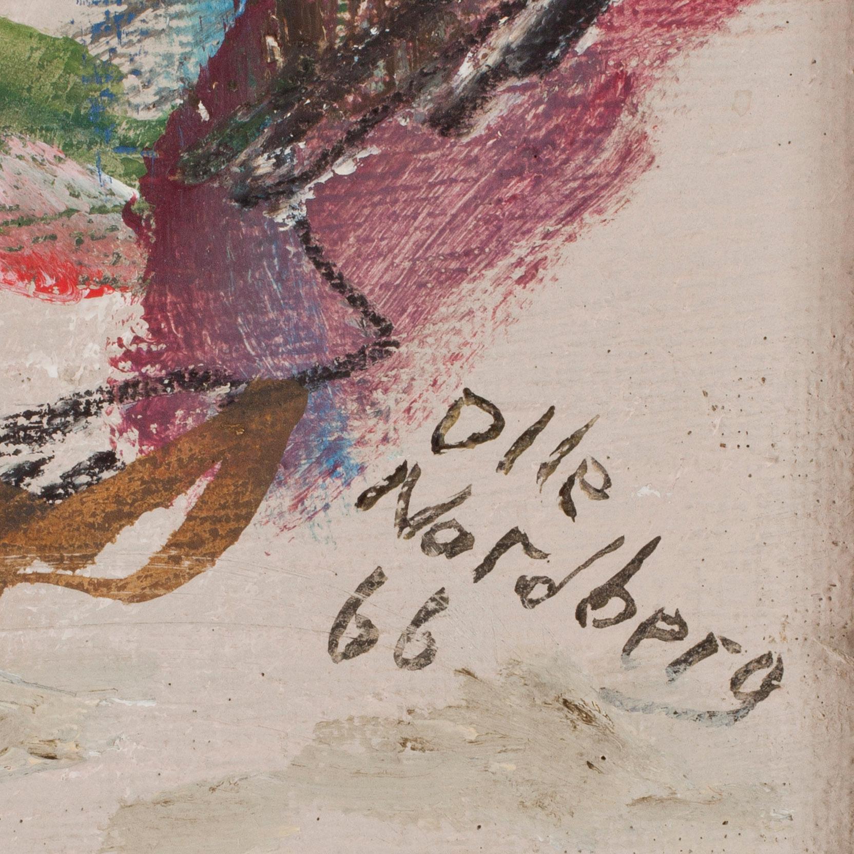 OLLE NORDBERG, olja på pannå, signerad samt daterad 66.