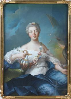 JEAN-MARC NATTIER, efter, pastell, sign Schäf? 1800/1900-tal.