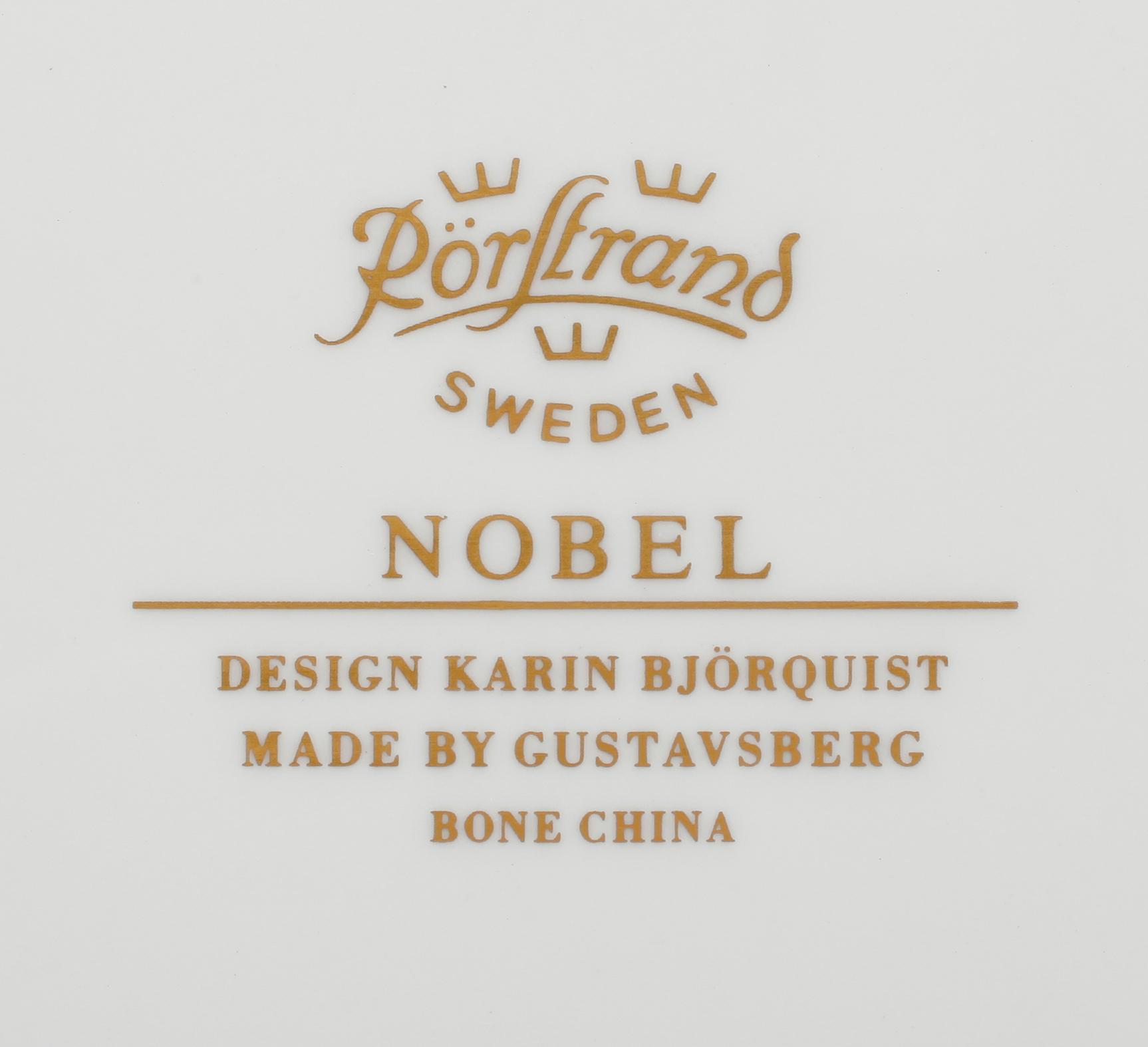 TALLRIKAR, 6 st, porslin, Nobel, Karin Björquist, Rörstrand/Gustavsberg.