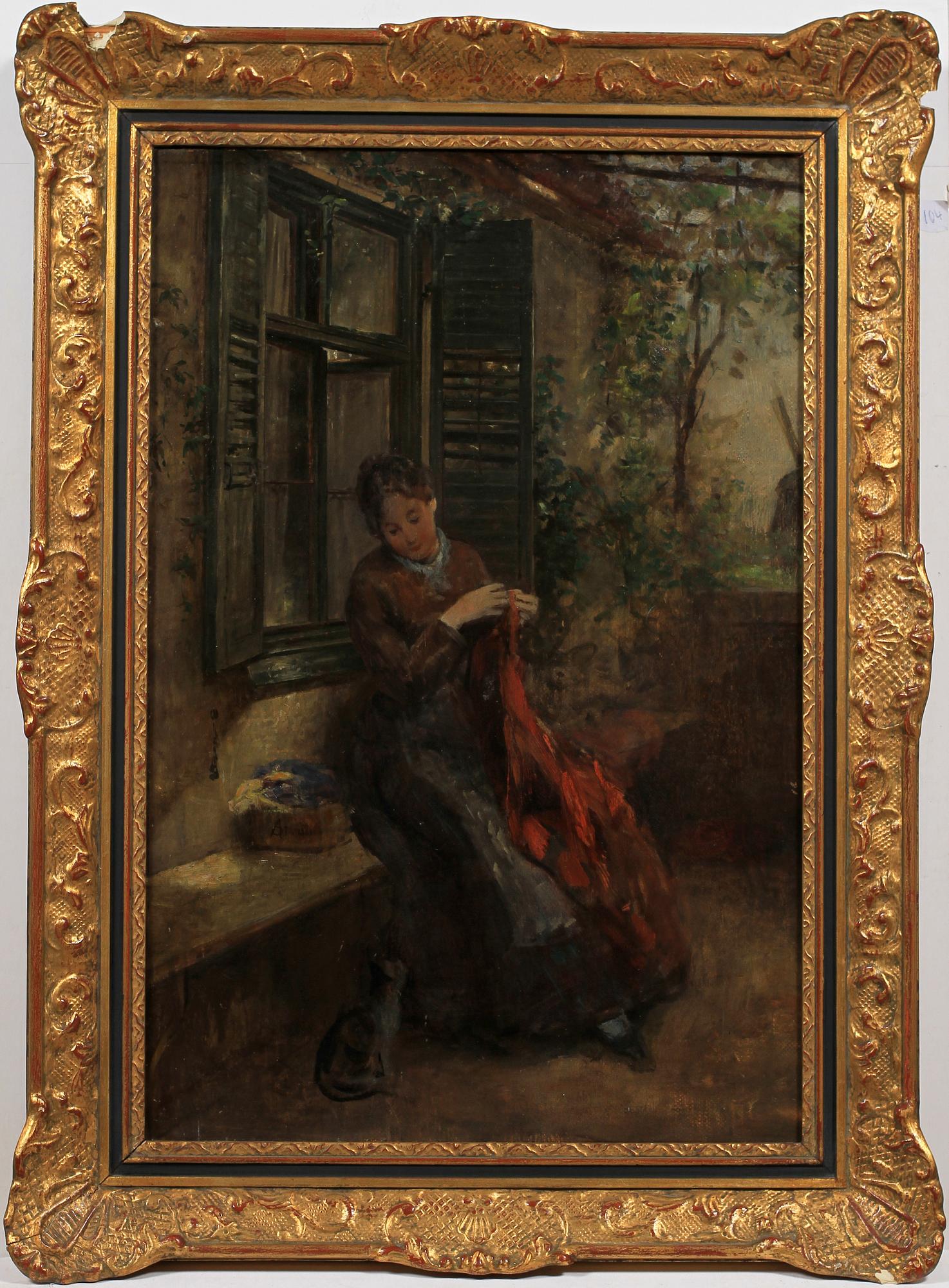 OKÄND KONSTNÄR, olja på duk. Sign AST o dat 1861.