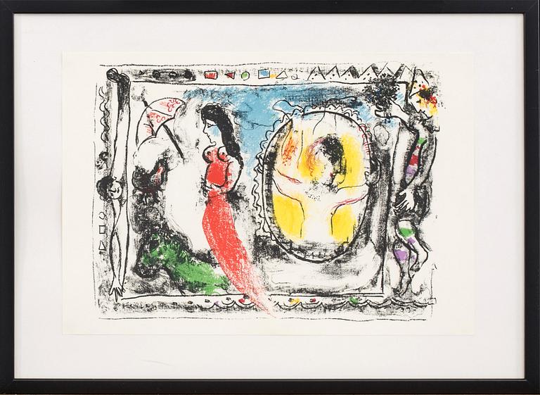 MARC CHAGALL, litographe in colours, from Derrière le Miroir, 1964.