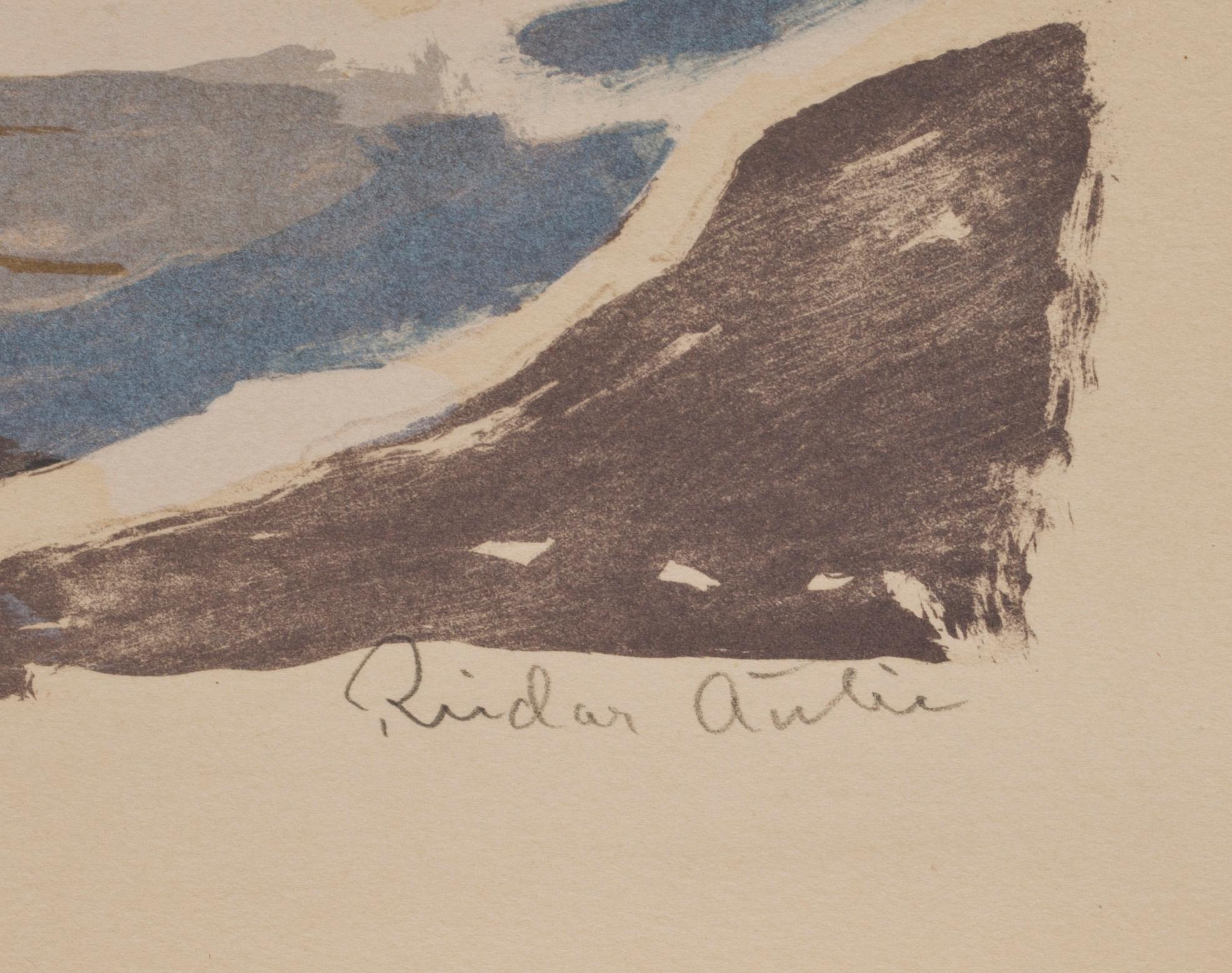 REIDAR AULIE, färglitografi. Signerade och numrerad 29/260.