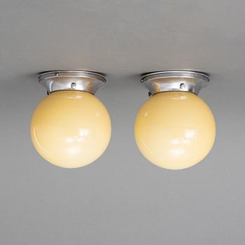 A pair of ceiling lamps, 1930s.