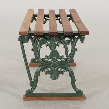 A Swedish cast iron park bench.