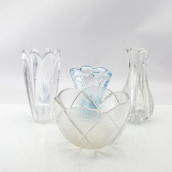 Jan Johansson, three vases and one bowl, not signed.