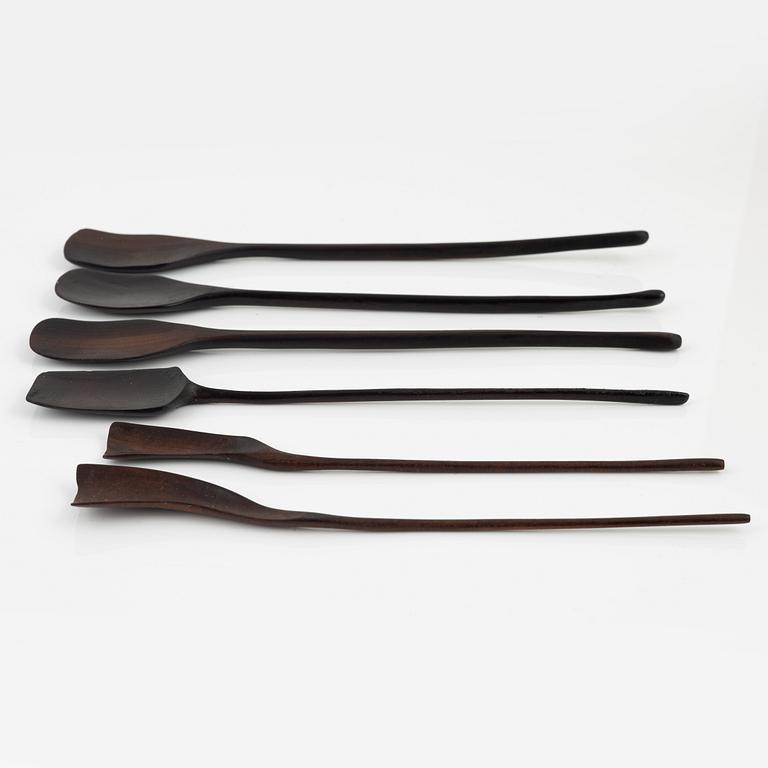 Magnus Ek, a set of six wood spoons for Oaxen Krog.