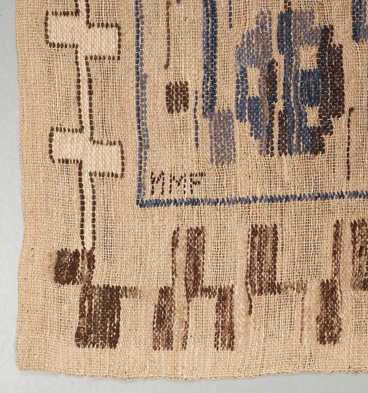 Märta Måås-Fjetterström, A DRAPE. "Högdjuren". Flat weave. 219,5 x 131,5 cm. Signed MMF.