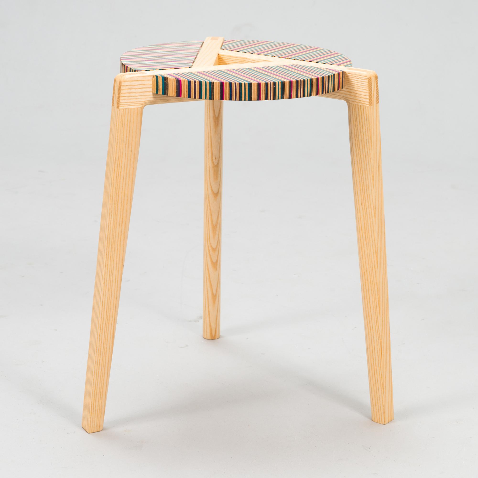 ALEKSI PUUSTINEN, Stool, signed and numbered.