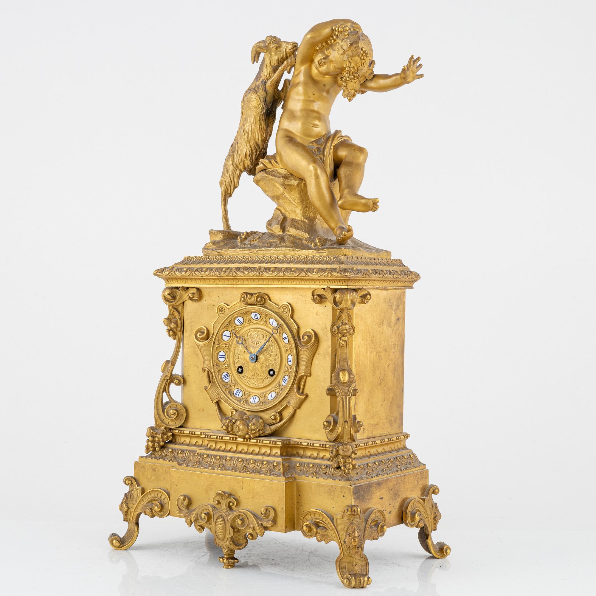 Table pendulum clock, France, mid-19th century.