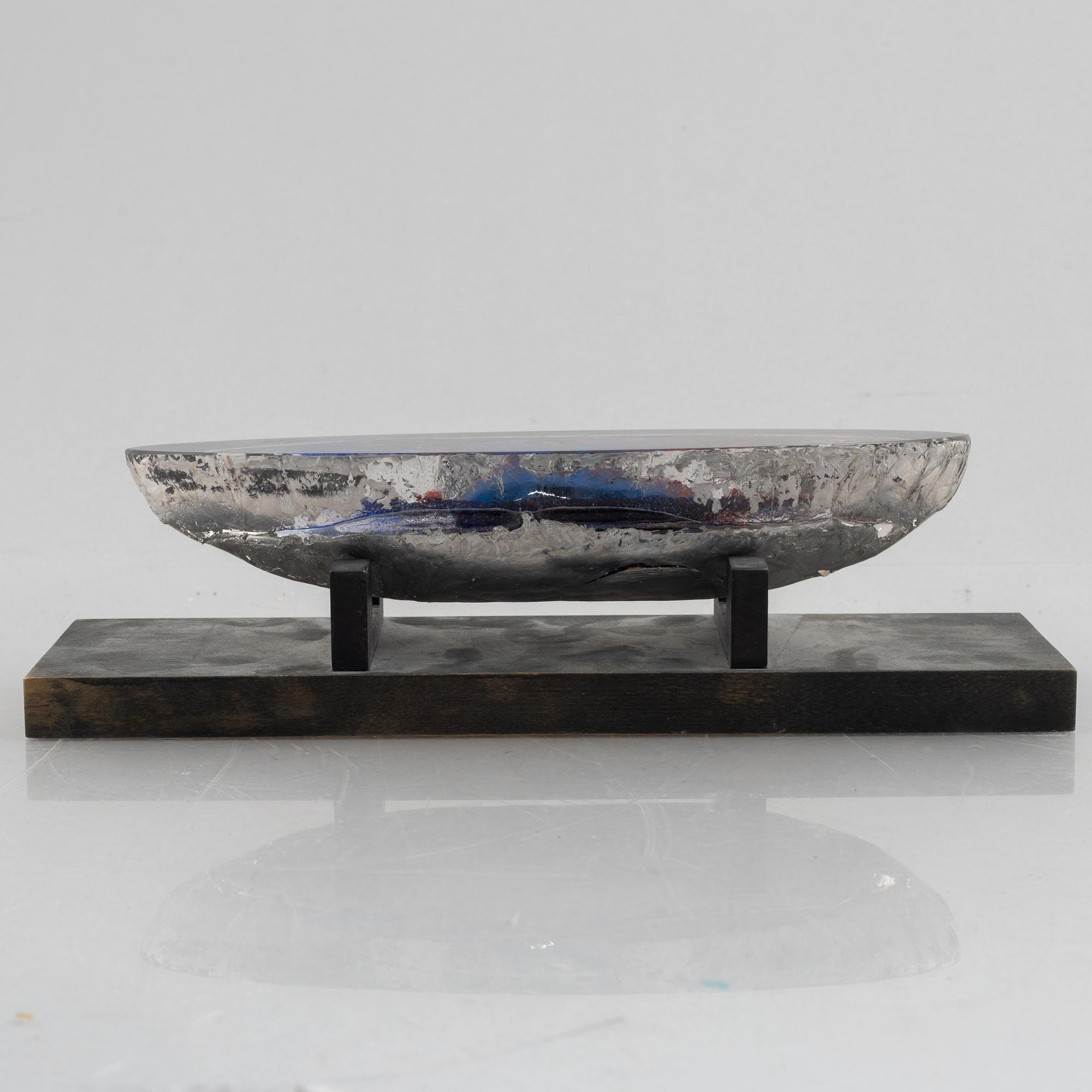Bertil Vallien, a limited edition glass sculpture, Kosta Boda, Sweden, signed.