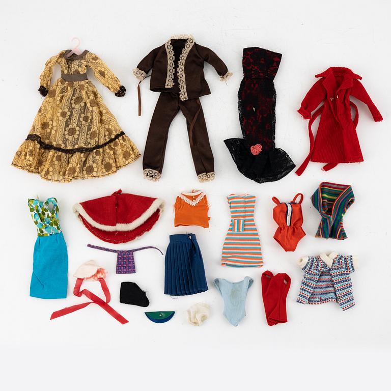 Bild-Lilli doll Germany 1956-64 and various Barbie clothes.