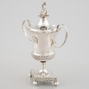 A Swedish silver Empire sugarbowl, mark of Petter Adolf Sjöberg, Stockholm 1813.