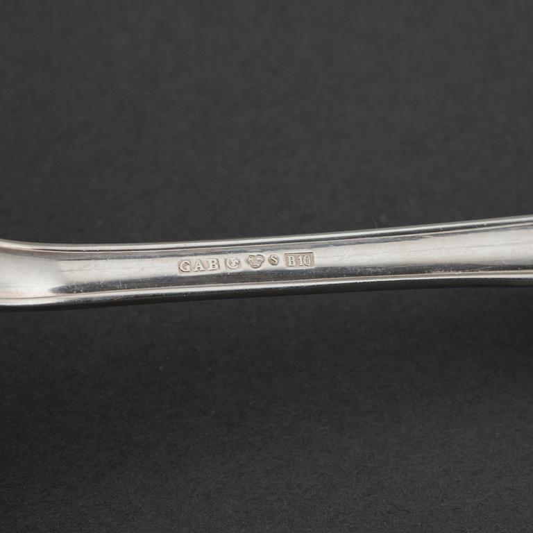 GAB, a 'Prins Albert' part silver cutlety, Stockholm, 1970/80s (53 pieces).