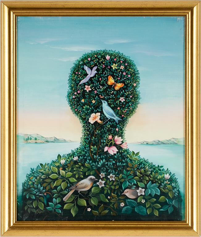 YVES POYET, olja på duk, sign.