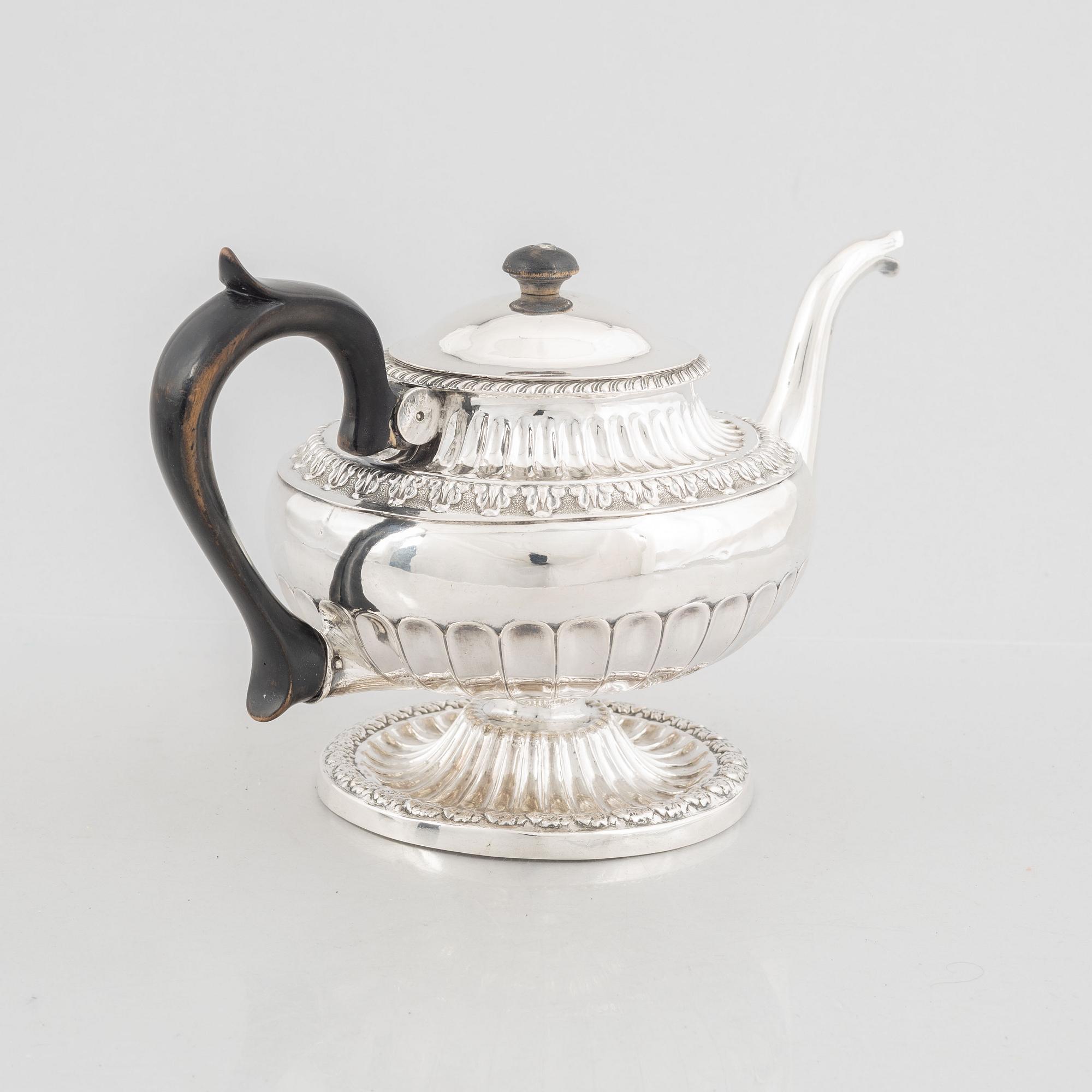 Gustaf Fredrik Richter, an Empire silver teapot, Stockholm, 1836.
