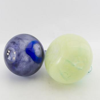 Gunnel Sahlin, vases 2 pcs Kosta Boda signed.