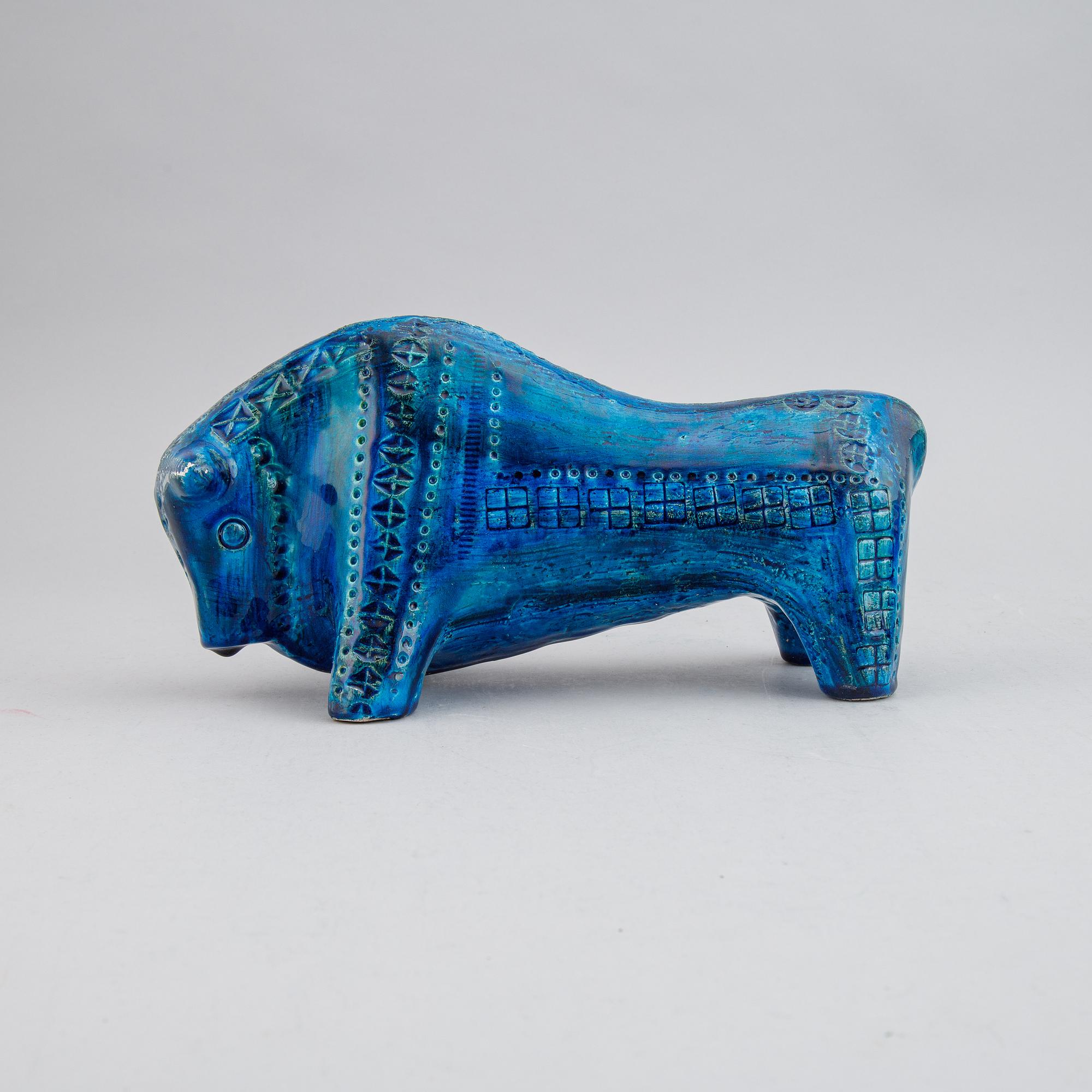 Aldo Londi, Bitossio, tjur samt fat, keramik.