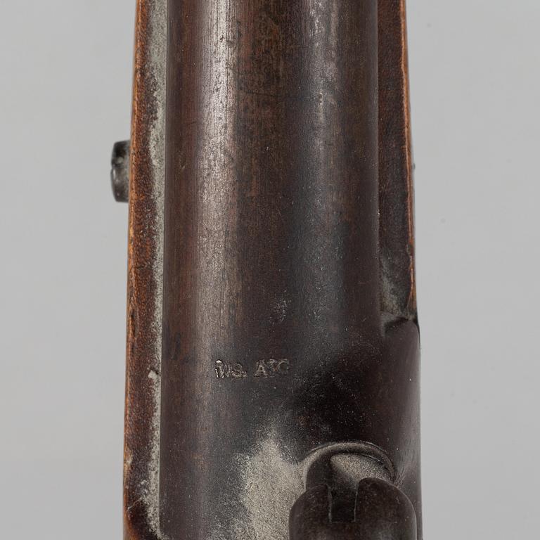 A Swedish pair of percussion pistols 1850 pattern.