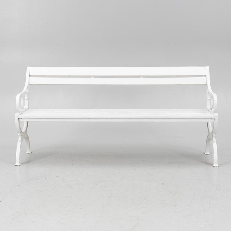 A garden bench, later part of the 20th century.