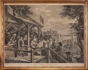 WILLIAM HOGARTH, efter, kopparstick, 2 st, 1700/1800-tal.
