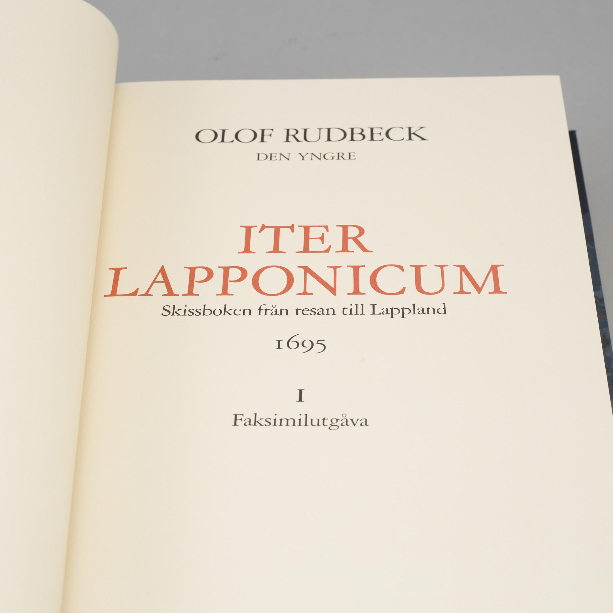 Two books, "Iter Lapponicum",  Olof Rudbeck, 1987. Numbered 1175.