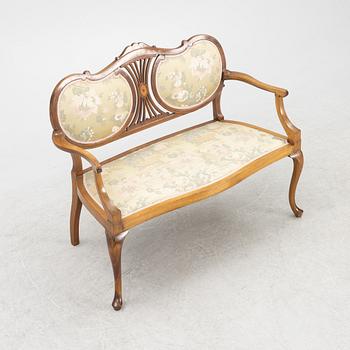 An Art Nouveau sofa, circa 1900.