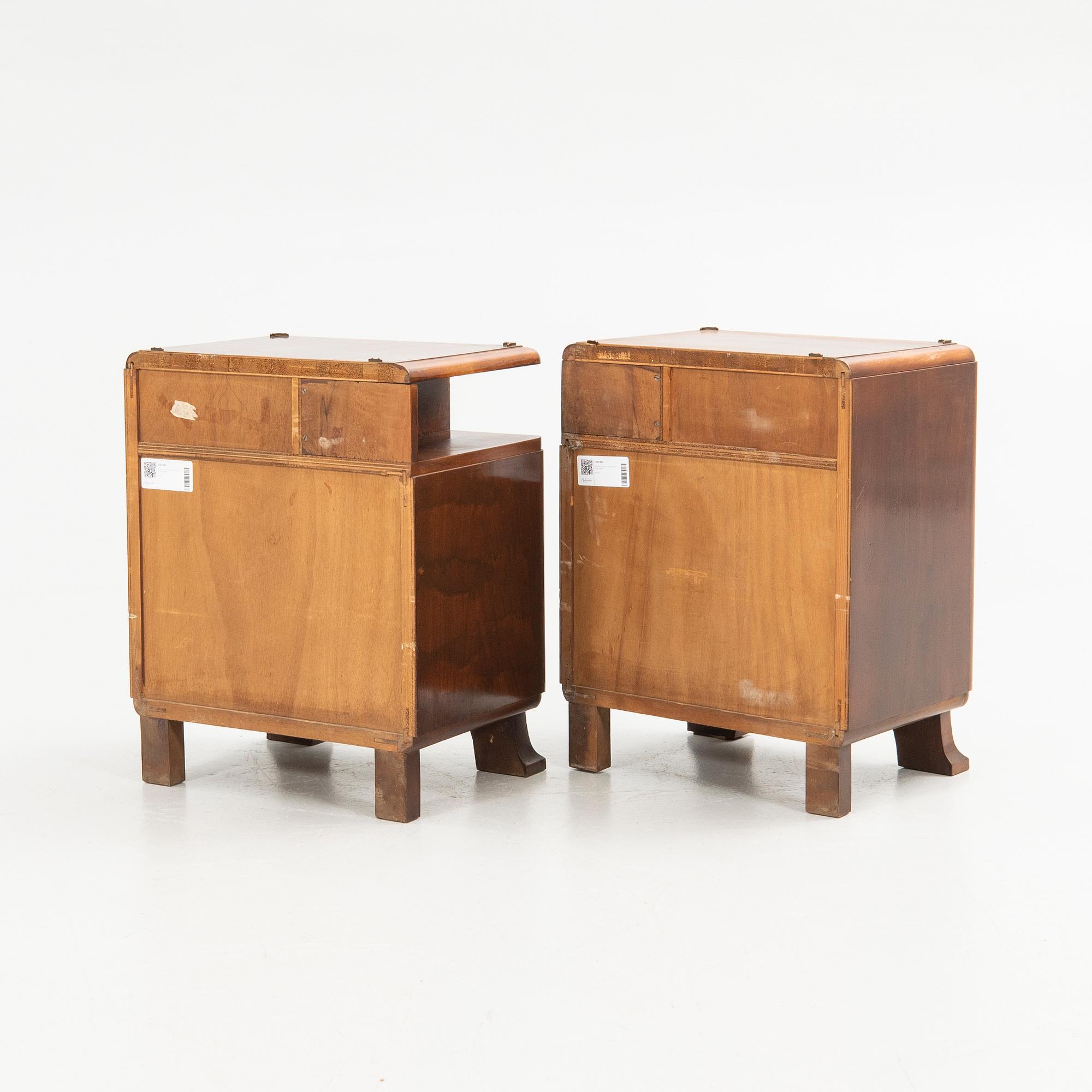 Nightstands, a pair, first half of the 20th century.