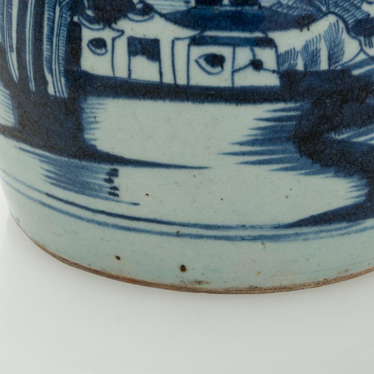 Bojaner, 2 stycken, porslin, Kina, 1800-tal.