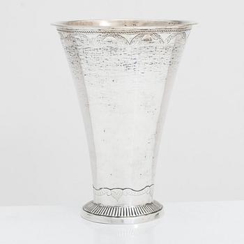 Petter Gillberg, bägare, silver, Varberg, 1775.