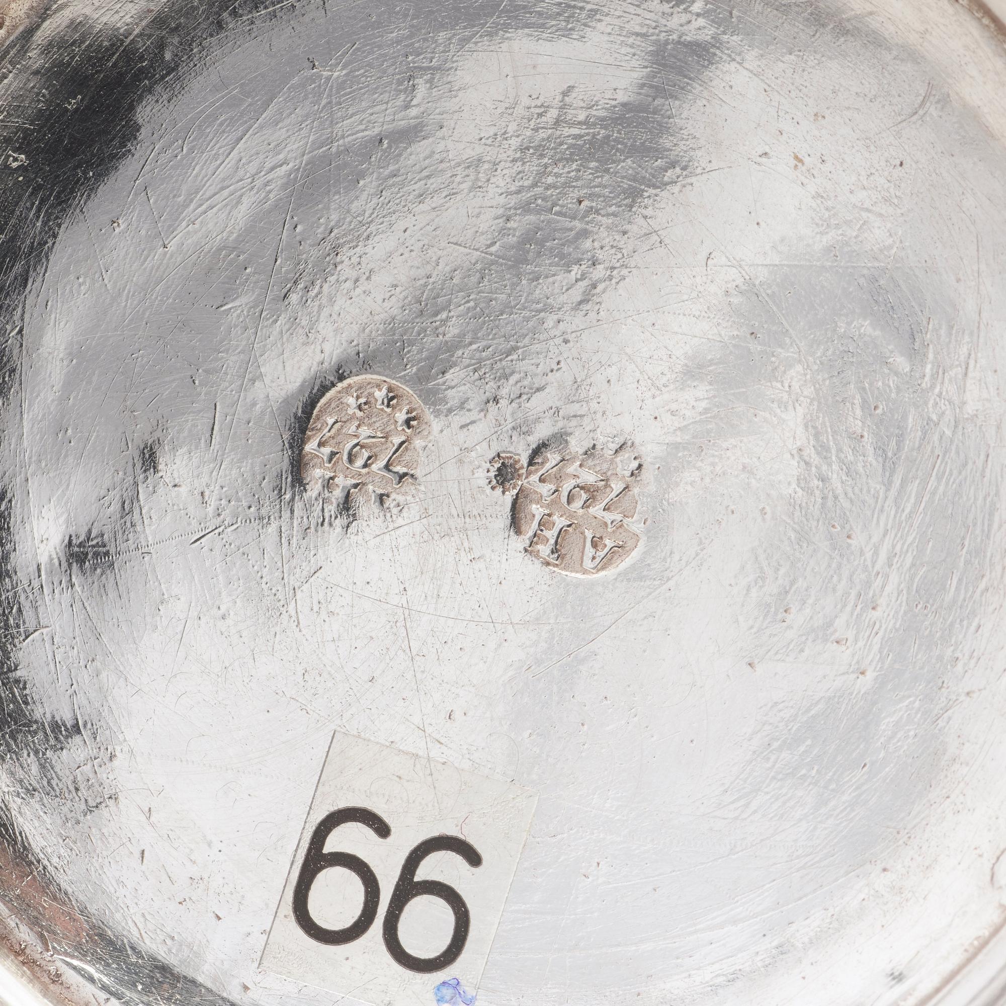 A Swedish 18th century silver brandy-bowl, mark of Anders Hafrin 1727 (Gothenberg).