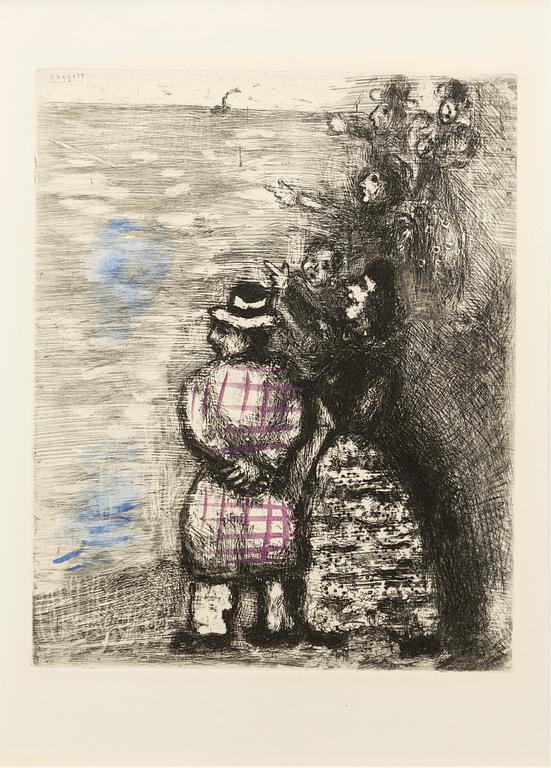 Marc Chagall, "Le Chameau et les Batons Flottants" from "Les Fables de la Fontaine".
