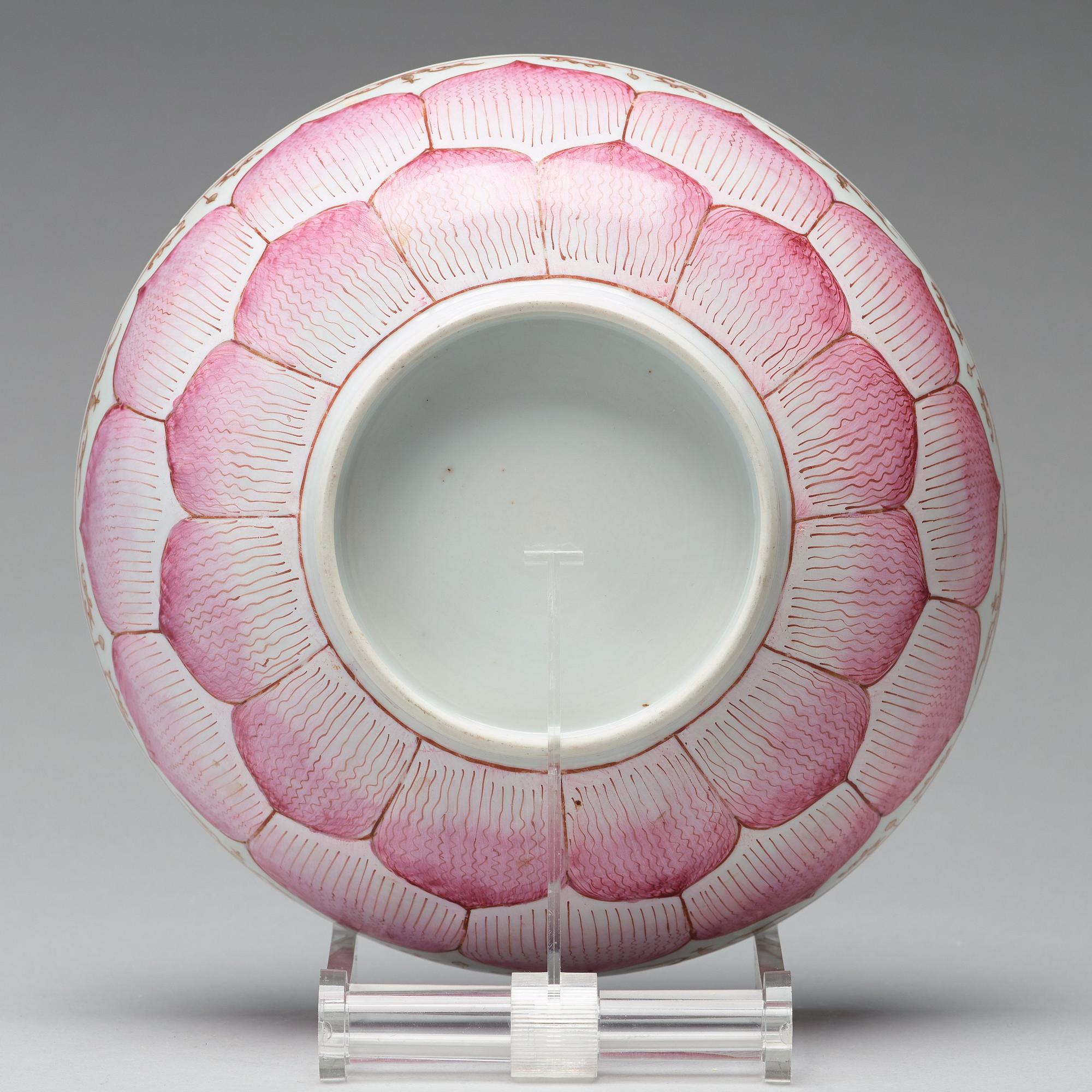 SKÅL samt FAT, kompaniporslin. Qingdynastin, Qianlong (1736-95).