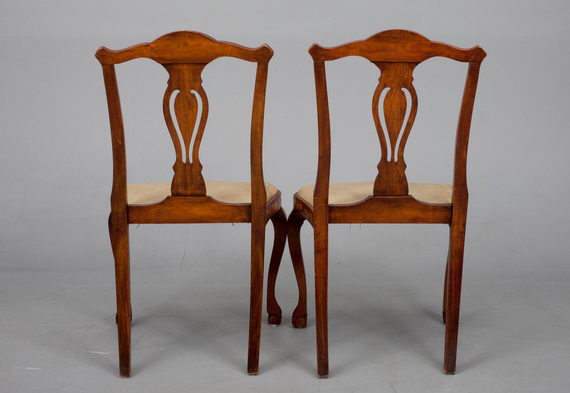 MÖBLEMANG, 5 delar, rokokostil, Holland sekelskiftet 1800/1900.