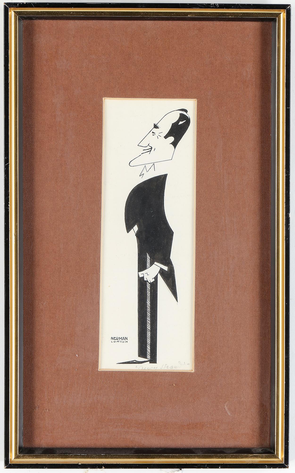 EINAR NERMAN, tusch, signerad.