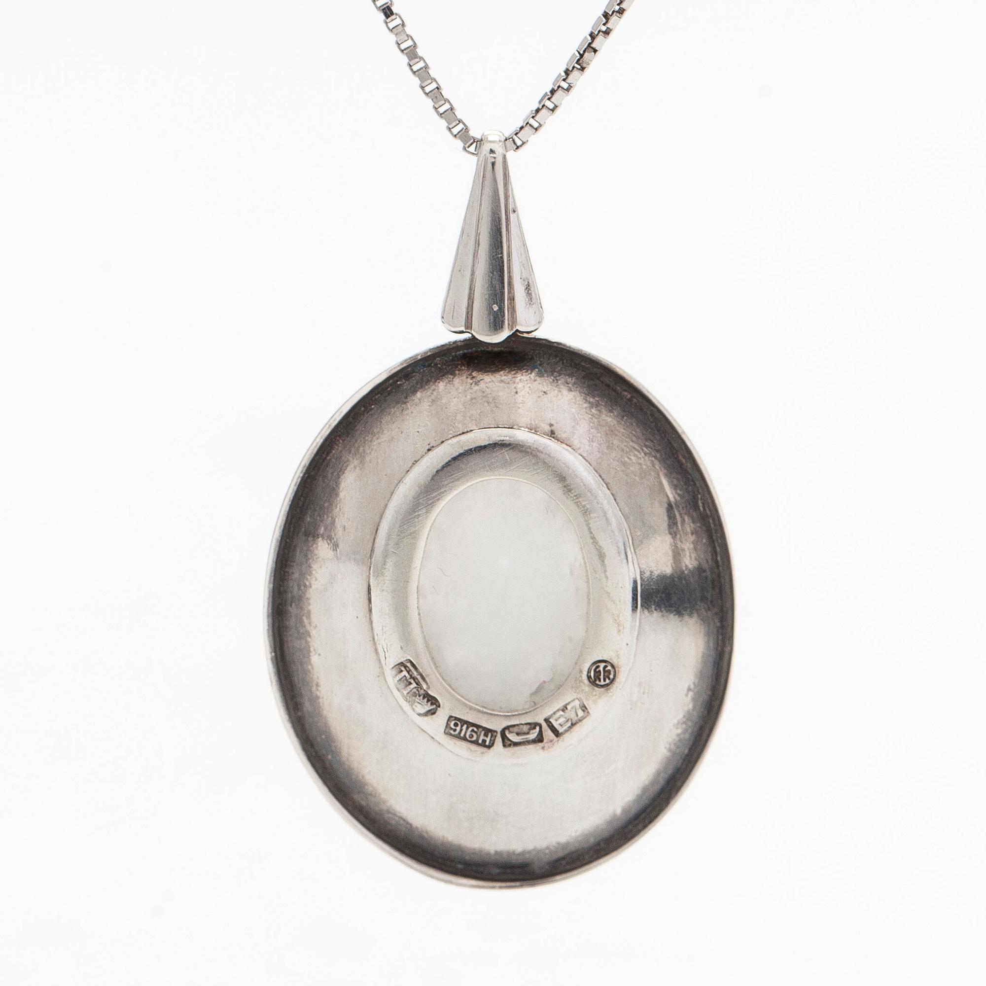 Torbjörn Tillander, a silver necklace for Kalevala Koru, 1958.